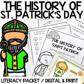 Preview of St. Patrick's Day History | Reading & ELA Worksheets | St Patricks Activity