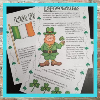 St. Patrick's Day History & Symbols Workbooks by Integrated Social Studies