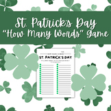 St. Patrick's Day "How Many Words" Game
