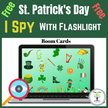 Preview of St. Patrick’s Day I Spy with Flashlight- Boom Cards