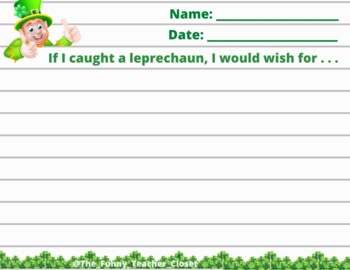 Preview of St. Patrick's Day - If I Caught A Leprechaun. - Writing Prompt- Online Learning