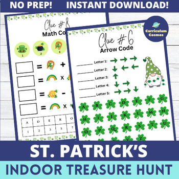 Preview of St. Patrick's Day Indoor Treasure Scavenger Hunt