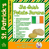 Potato Famine Informational Text with Comprehension Activi