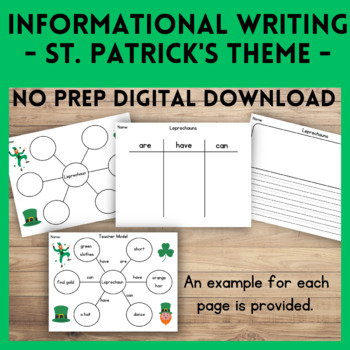 Preview of St. Patrick's Day Informational Writing