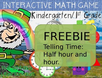 Preview of St. Patrick's Day Interactive Math Game PowerPoint SMARTboard Telling Time