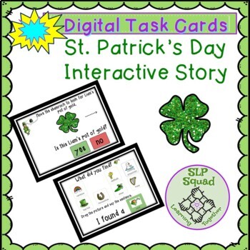 Preview of St. Patrick's Day Interactive Story - Digital Task Cards