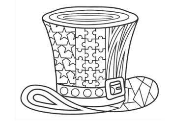 St. Patrick Day Top Hat coloring page