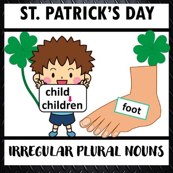 Preview of St Patrick's Day Irregular Plural Nouns Worksheet Activity