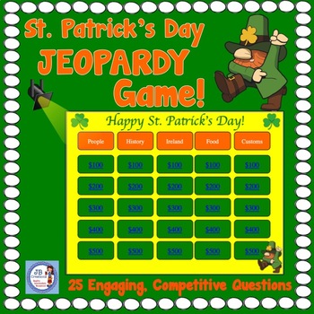 Preview of St. Patrick's Day Jeopardy Game! (intermediate level)