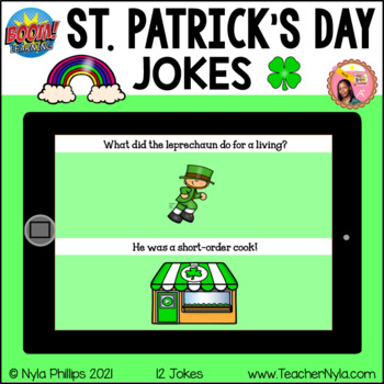 Preview of St. Patrick's Day Jokes for Boom Cards™
