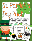 St. Patrick's Day Kindergarten, First Grade ELA & Social S