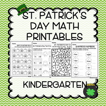 St. Patrick's Day Kindergarten Math No Prep 0 by Classroom Cuties