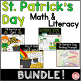 St Patrick's Day Kindergarten Math and Literacy Centers Bundle