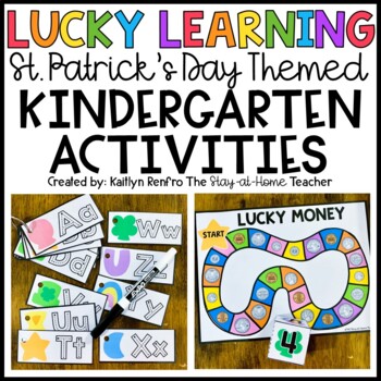 Preview of St. Patrick's Day Kindergarten Math & Literacy Activities | Lucky Charms Centers