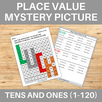 Preview of St Patrick's Day LUCK Tens & Ones Place Value 120 Chart Mystery Picture