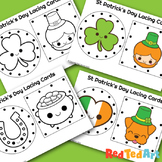 St Patrick's Day Lacing Cards - exploring Maths shapes & p