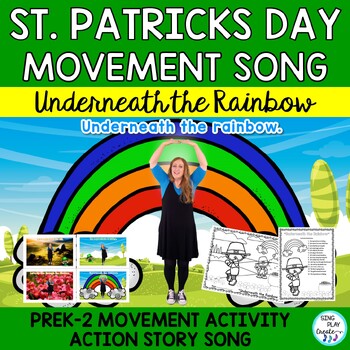 Preview of St. Patrick's Day Leprechaun Action Song, Brain Break  "Underneath the Rainbow"