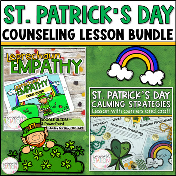 Preview of St. Patrick's Day Empathy and Coping Skills Activities SEL & Counseling Bundle