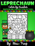 St. Patrick's Day Leprechaun Color By Number Addition and 