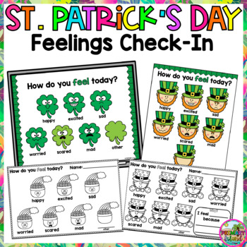 Preview of St. Patrick's Day Leprechaun Daily SEL Feelings Check-in Activity