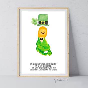 Preview of St Patrick's Day Leprechaun Handprint Art / Parent Gift Activity Card Craft 0694