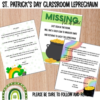 Preview of St. Patrick's Day Leprechaun Letters