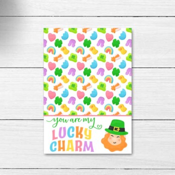 Preview of St. Patrick's Day Leprechaun Printable Cookie Cards / St. Patrick's Note Card