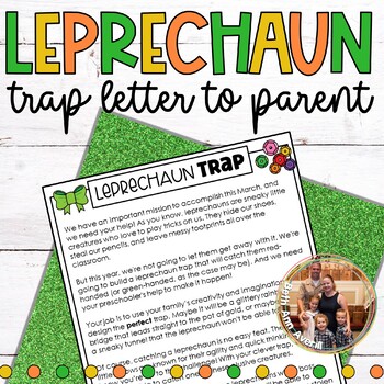 Preview of Editable St. Patrick's Day Leprechaun Trap Letter to Parents Activity