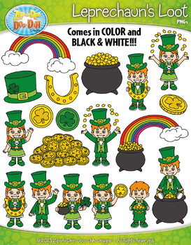 Preview of St. Patrick's Day Leprechaun's Loot Clipart {Zip-A-Dee-Doo-Dah Designs}