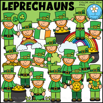 Preview of St. Patrick's Day Leprechauns Clipart