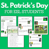 St. Patrick's Day Lesson for ESL Teens & Adults: 3-Page Ar