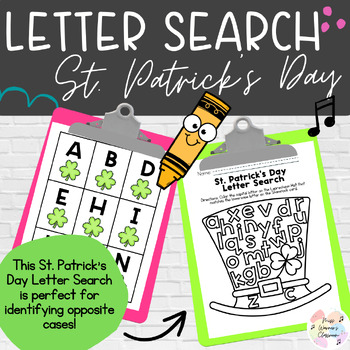 Preview of St. Patrick's Day Letter Search (Lowercase)