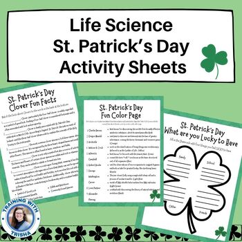 Preview of St Patrick's Day - Life Science Activity Packet