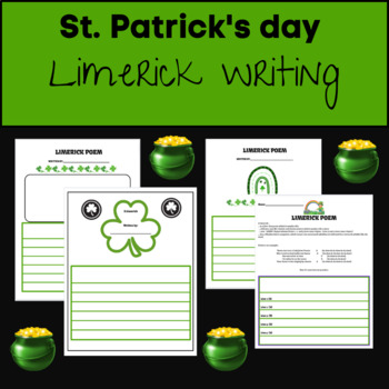 St. Patrick's Day Limerick Writing by PamELA--The Way to ELA | TPT