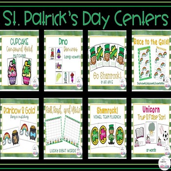 Preview of St. Patrick's Day Literacy Centers Bundle