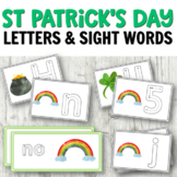 St Patrick's Day Literacy Centers: Letter Cards, Sight Wor