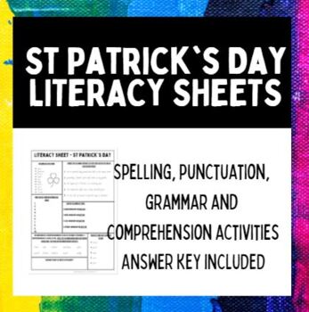 Preview of St Patrick's Day Literacy Sheets NO PREP