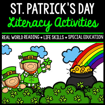 Preview of St. Patrick's Day Literacy - Special Education - Print & Go - Life Skills - ELA