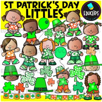St. Patricks Day Kids Clip Art Set