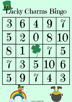 St. Patrick's Day/Lucky Charms Bingo Boards by Michelle's Treasures