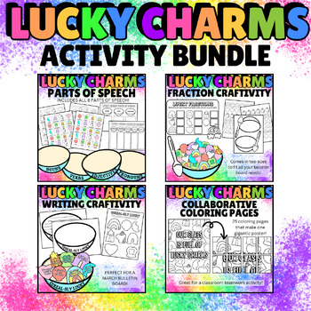 Preview of St. Patrick's Day Lucky Charms Craftivity BUNDLE