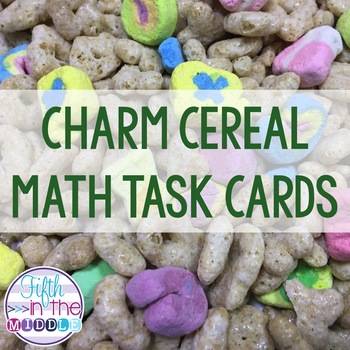 Preview of St. Patrick's Day Charm Cereal Fraction Operations Task Cards