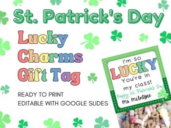 Lucky Treat for someone sweet Gift Tags, Happy St. Patrick's Day Print –  Cute Party Dash
