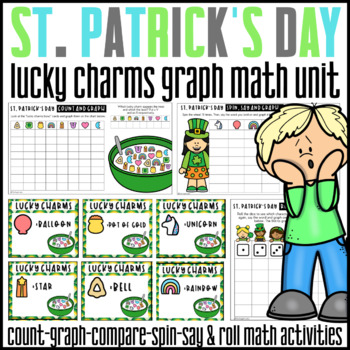 Preview of St. Patrick's Day Lucky Charms Math Unit {Graph, Count and Compare}