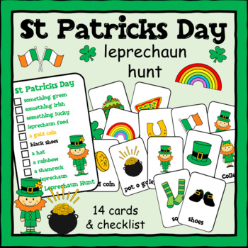 Preview of St Patrick's Day Lucky Leprechaun Scavenger Hunt Printable
