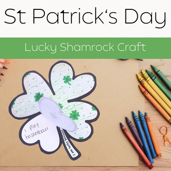 Preview of St Patrick's Day Holiday Lucky Shamrock Craft Bulletin Board for Kinder and up!