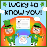 St. Patrick's Day Lucky To Know You Gratitude Writing Acti