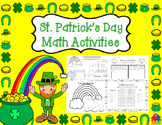 St. Patrick's Day MATH Activities 3rd & 4th Grade