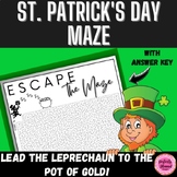 St. Patrick's Day MAZE Puzzle | Leprechaun | Pot of Gold |