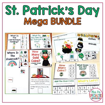 Preview of St. Patrick's Day MEGA BUNDLE - Language Building - Special Education - Autism